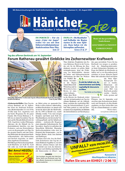 Hänicher Bote | August-Ausgabe 2025
